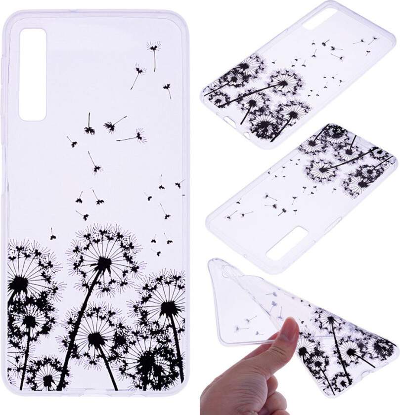 Galaxy A7 beskyttelses deksel av TPU med printet mønster - løvetann