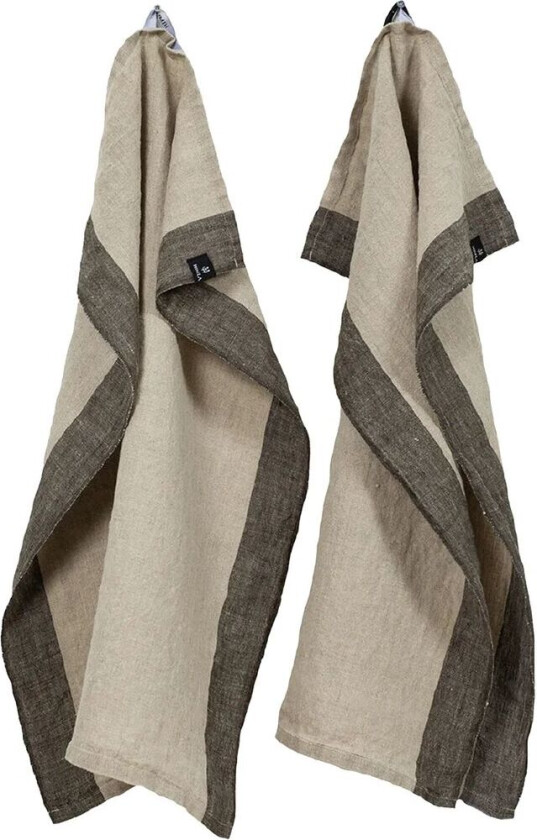 Randolf kjøkkenhåndkle 50 x 70 cm 2-pakn. Kohl-natural