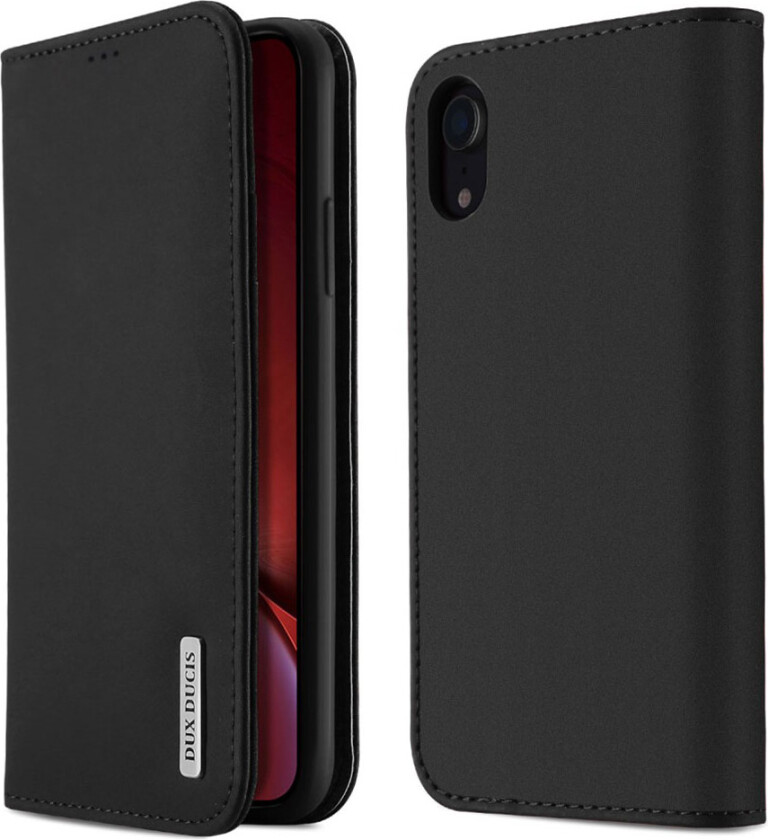 DUX DUCIS iPhone Xr beskyttelses deksel av ekte skinn - mørke blå