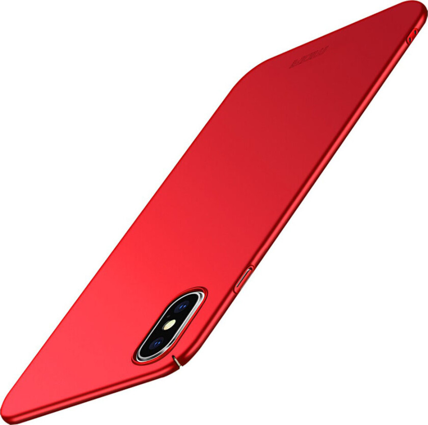 MOFI iPhone XS beskyttelses deksel av hard plastikk med matt overflate - rød
