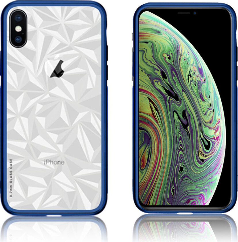 NXE iPhone XS beskyttelses deksel av hybrid materiale - blå