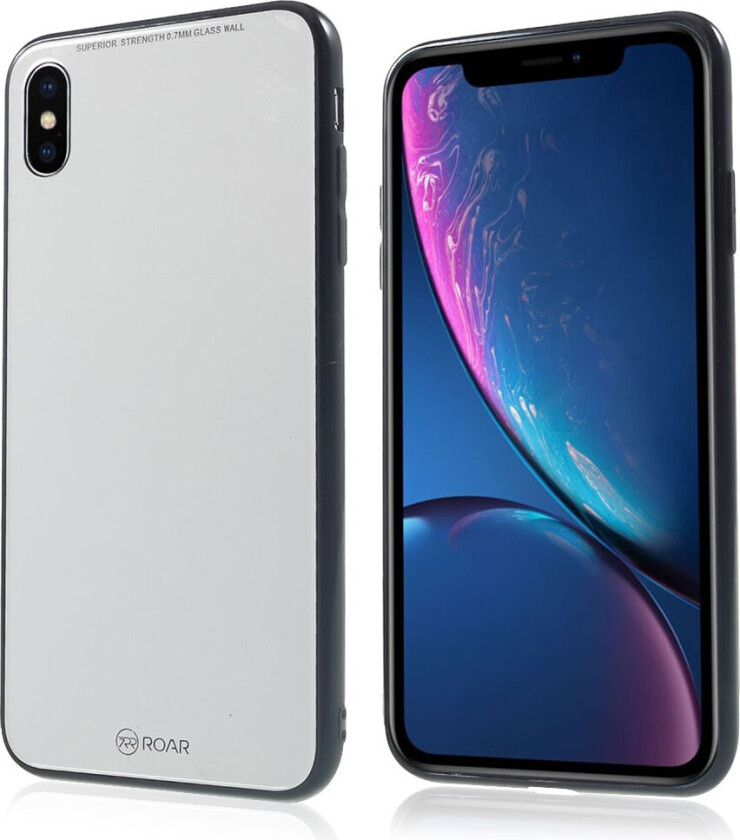 ROAR KOREA iPhone Xs Max beskyttelses deksel av TPU og herdet glass - speil