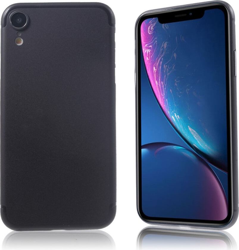 iPhone Xr beskyttelses deksel av plastikk - svart