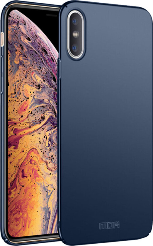 MOFI iPhone Xs Max beskyttelses deksel av plastikk med matt overflate - mørke blå
