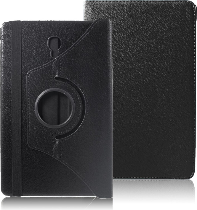 Galaxy Tab A 10.5 beskyttelses deksel av syntetisk skinn med litchi tekstur - svart