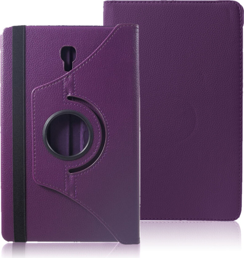 Galaxy Tab A 10.5 beskyttelses deksel av syntetisk skinn med litchi tekstur - lilla
