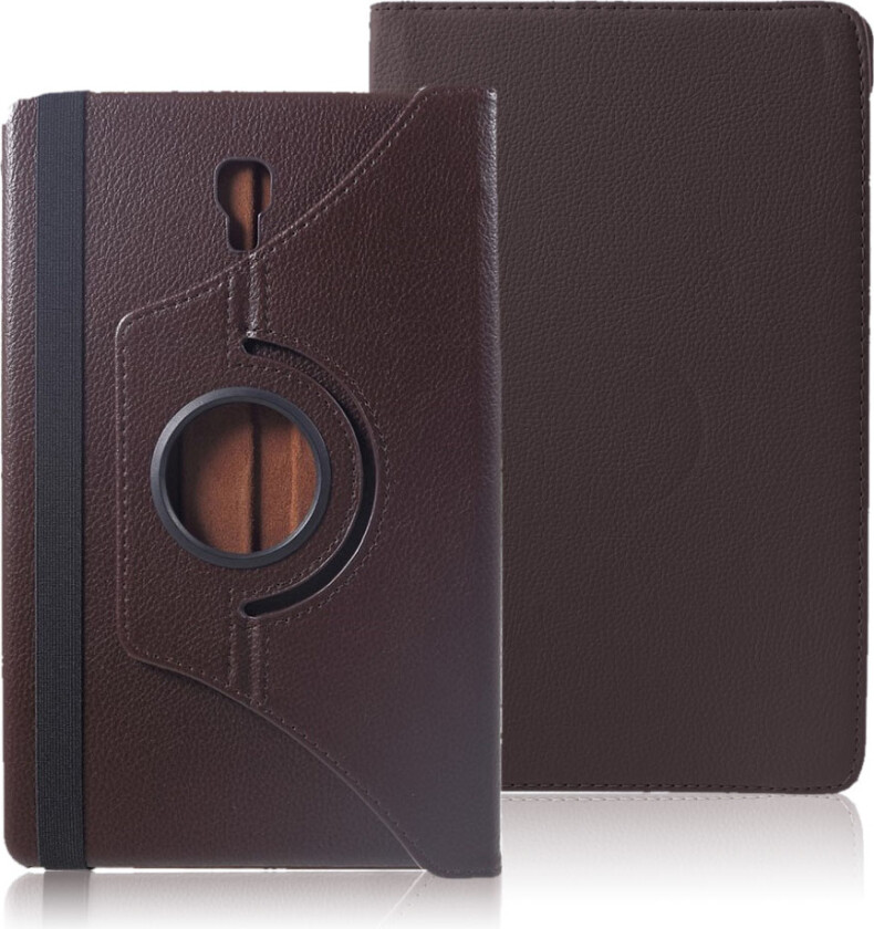 Galaxy Tab A 10.5 beskyttelses deksel av syntetisk skinn med litchi tekstur - brun