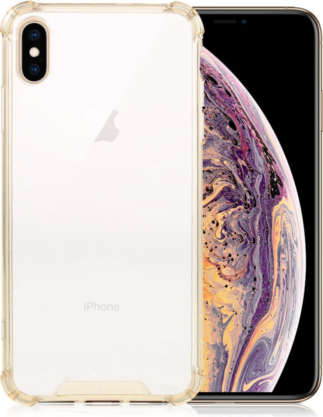ROCK iPhone Xs Max beskyttelses deksel av hybrid materiale med kornet tekstur - rød