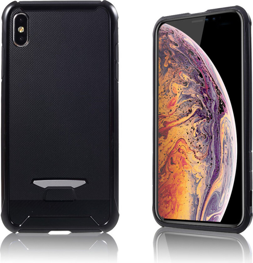iPhone Xs Max beskyttelsess deksel av TPU med varme avledende tekstur - sølv
