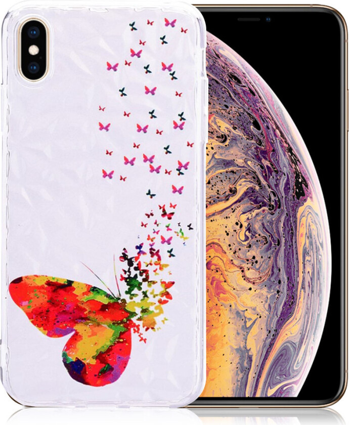 iPhone Xs Max beskyttelses deksel av TPU med printet mønster - hodeskalle