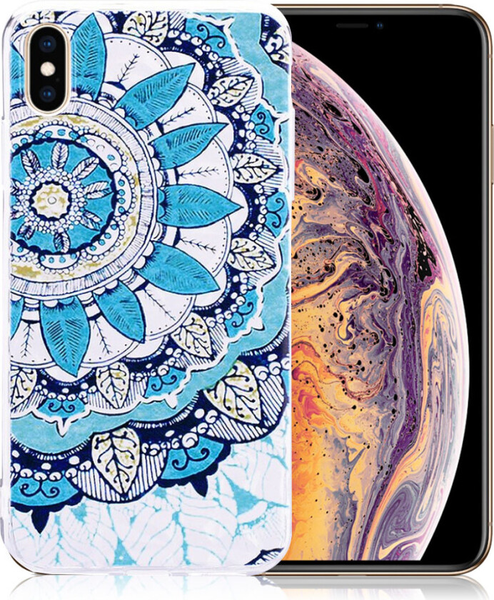 iPhone Xs Max beskyttelses deksel av TPU med printet mønster - skinnende ugle