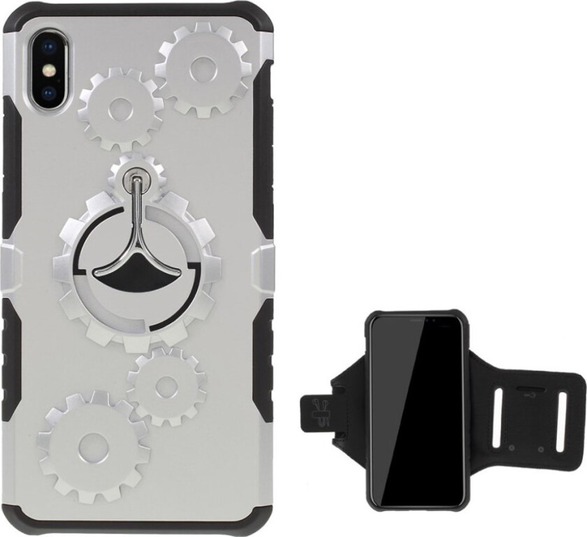 iPhone 9 Plus beskyttelses deksel av hybrid materiale - sølv