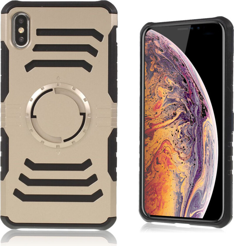 iPhone 9 Plus beskyttelses deksel av hybrid materiale - gull