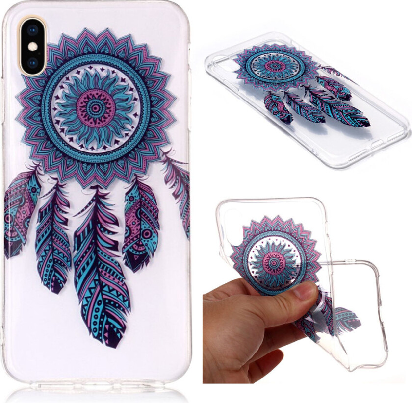 iPhone 9 Plus beskyttelses deksel av TPU med IMD Printet mønster som er selvlysende - tribal drømme fanger