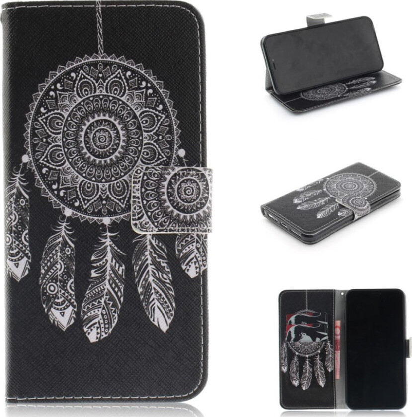 iPhone 9 beskyttelses deksel av syntetisk skinn med printet bilde - stamme drømme fanger