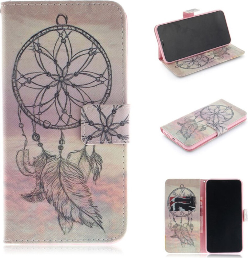 iPhone 9 beskyttelses deksel av syntetisk skinn med printet bilde - drømme fanger