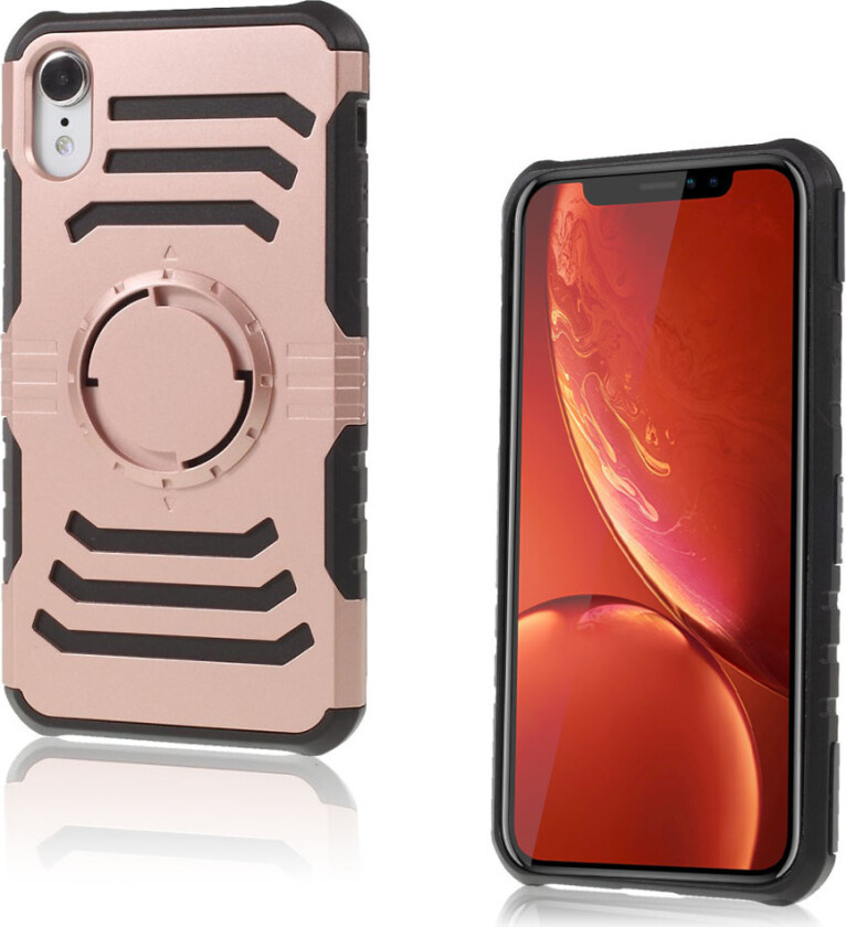 iPhone 9 beskyttelses deksel av hybrid materiale - rose gull