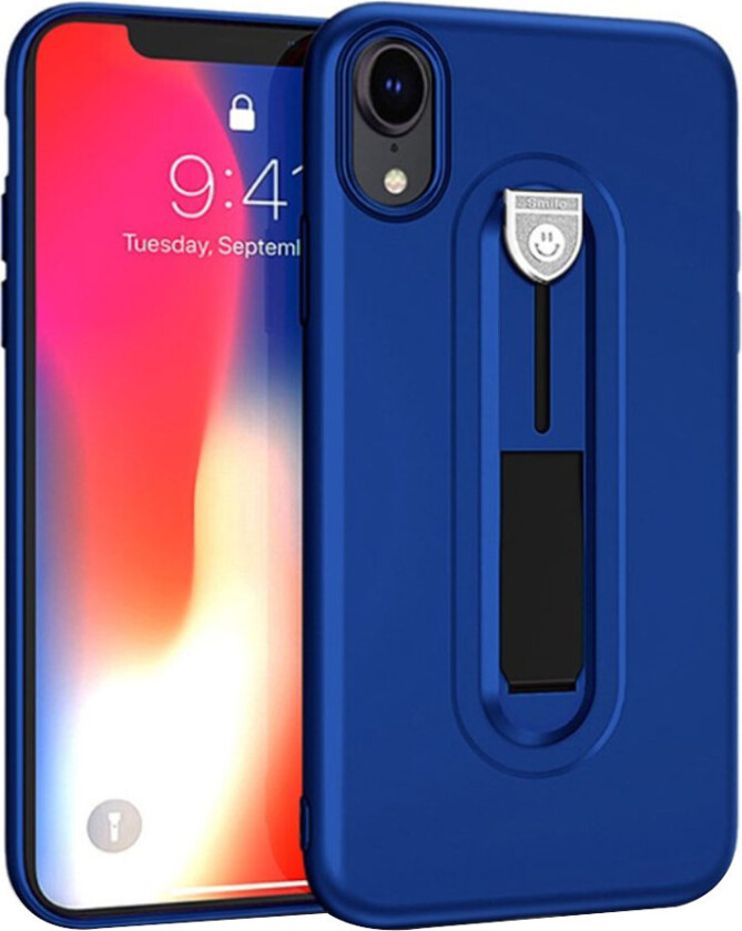 iPhone 9 beskyttelses deksel av TPU med matt overflate - blå