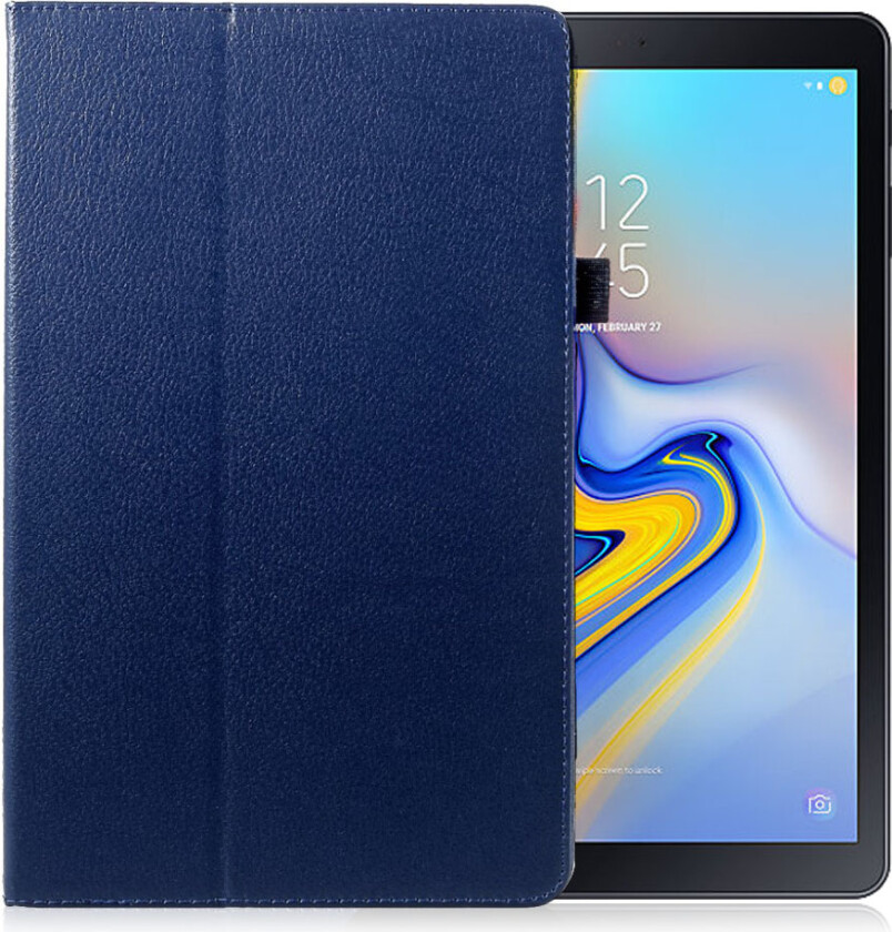 Galaxy Tab A 10.5 beskyttelses deksel av syntetisk skinn - mørke blå
