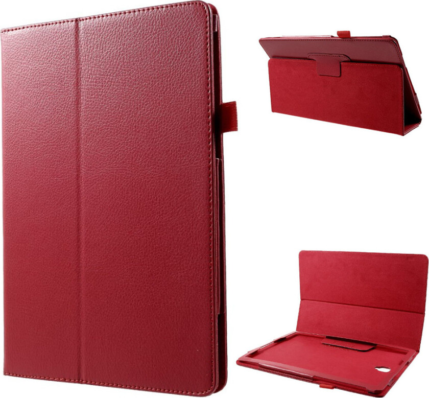 Galaxy Tab s4 beskyttelses deksel av syntetisk skinn - rød