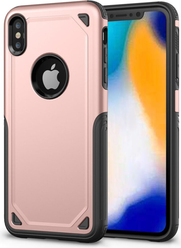 iPhone 9 Plus beskyttelses deksel av hybrid materiale - rose gull