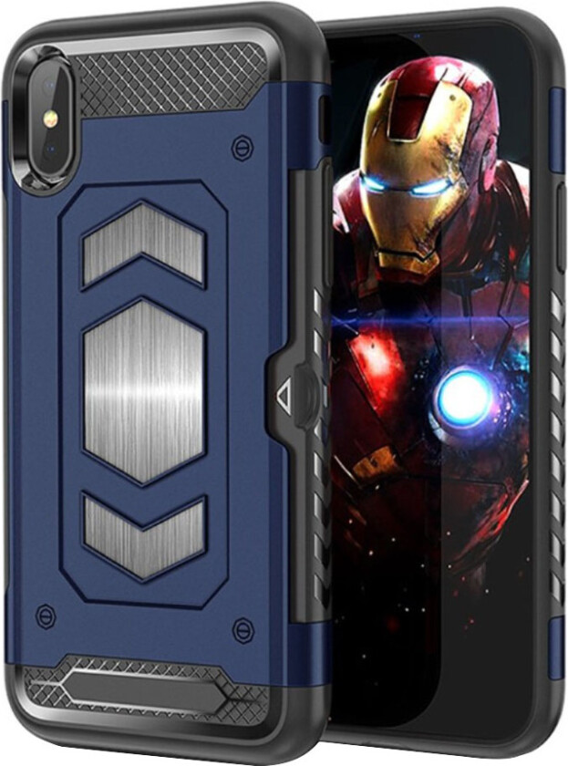 iPhone 9 Plus beskyttelses deksel av hybrid materiale - blå