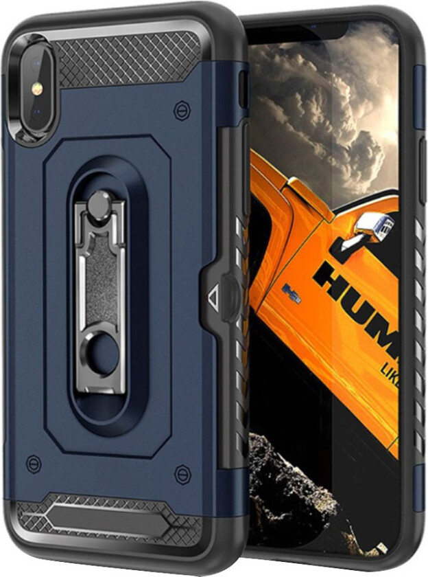 iPhone 9 Plus beskyttelses deksel av hybrid materiale - blå