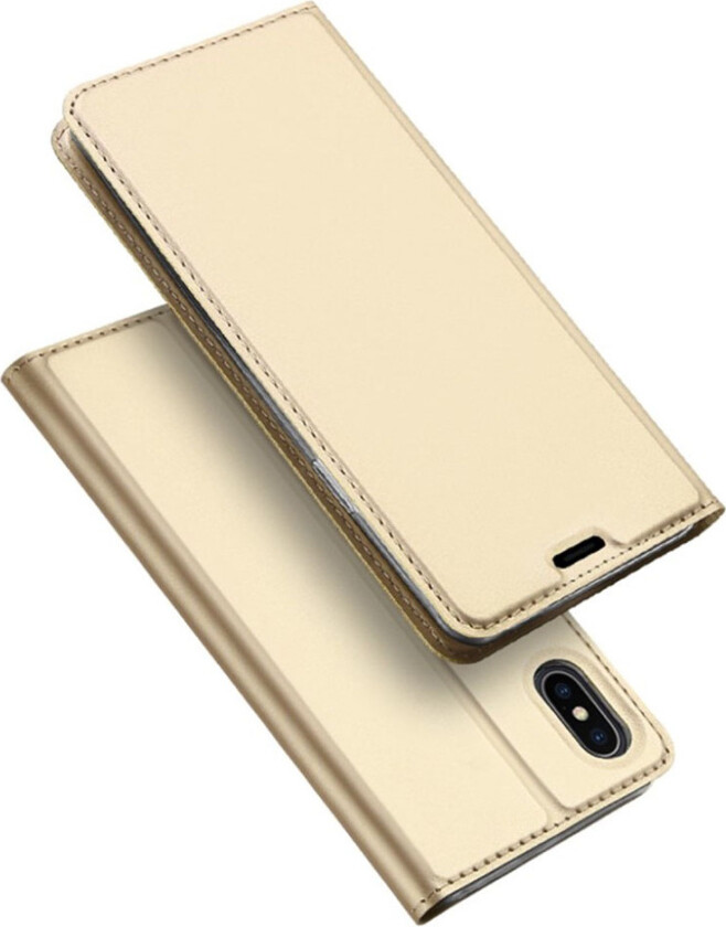 DUX DUCIS iPhone 9 Plus beskyttelses deksel av syntetisk skinn med en blank overflate - gull