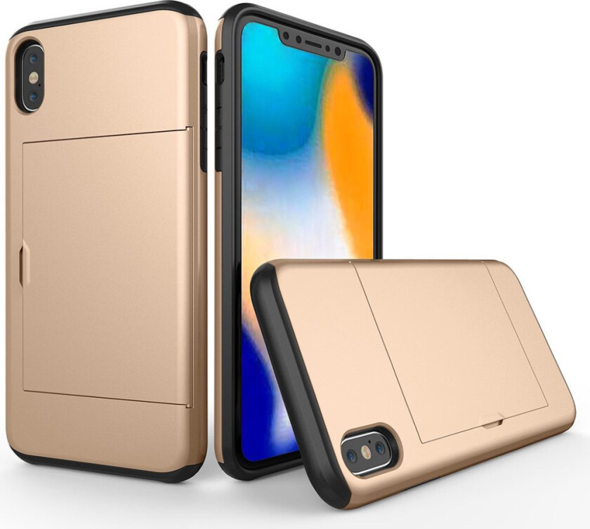 iPhone 9 Plus beskyttelses deksel av hybrid materiale - gull