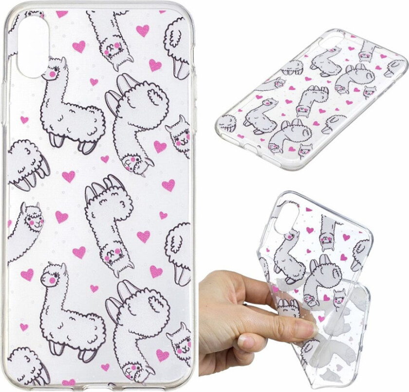 iPhone Xr beskyttelses deksel av TPU med IMD printet mønster - alpakka