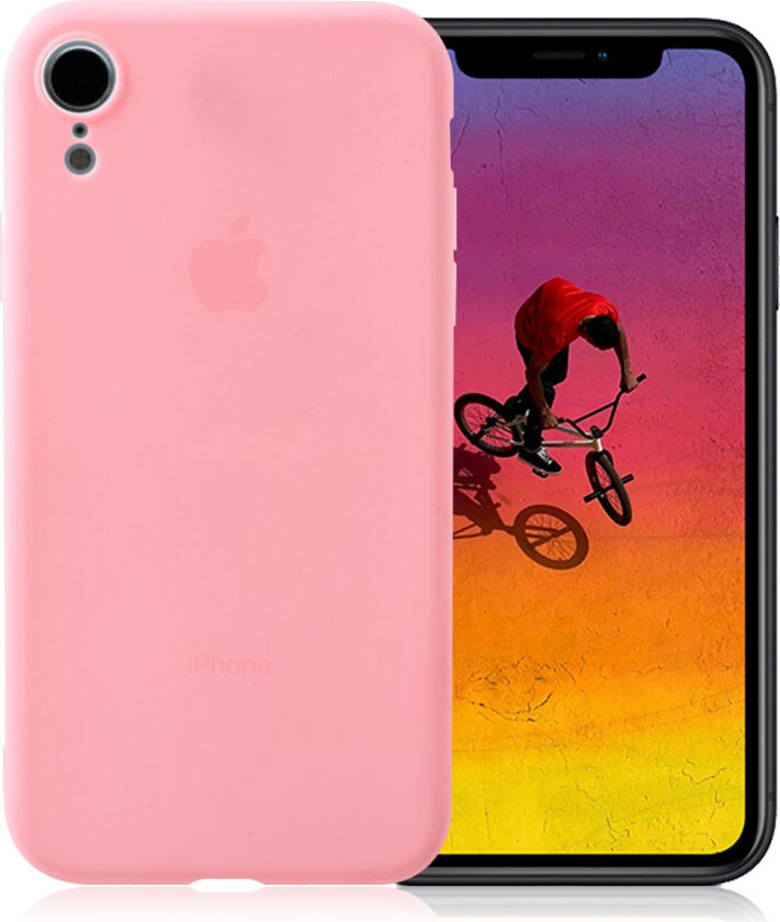 iPhone Xr beskyttelses deksel av myk TPU med matt overflate - rosa