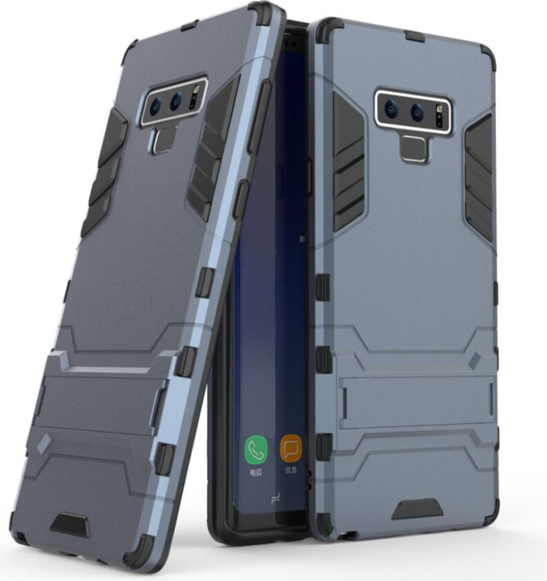 Galaxy Note9 beskyttelses deksel av hybrid materiale - mørke blå