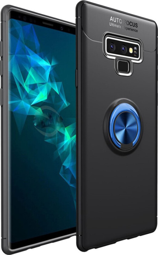 Galaxy Note9 beskyttelses deksel av silikon og plastikk - svart og blå