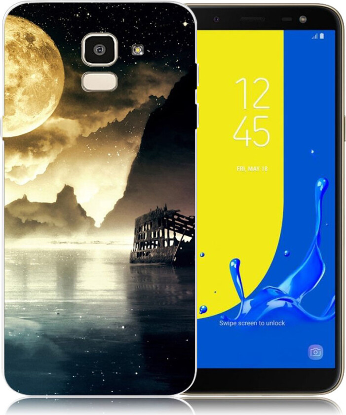 Galaxy J6 beskyttelses deksel av silikon og plastikk med printet mønster - flott landskap