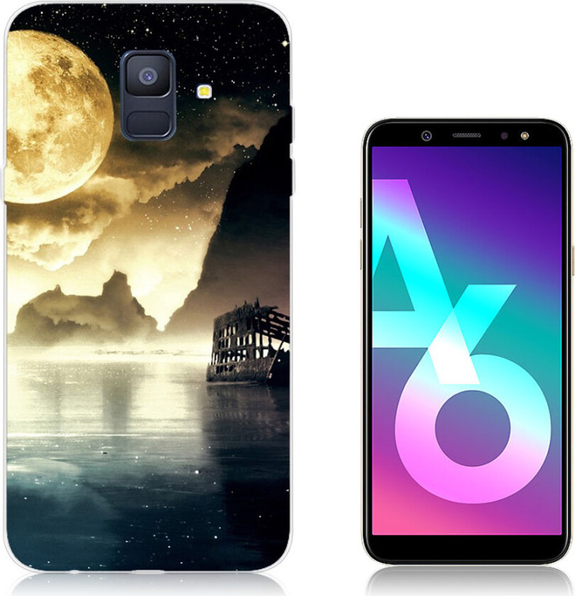 Galaxy A6 IMD beskyttelses deksel av TPU med printet mønster - vakkert landskap