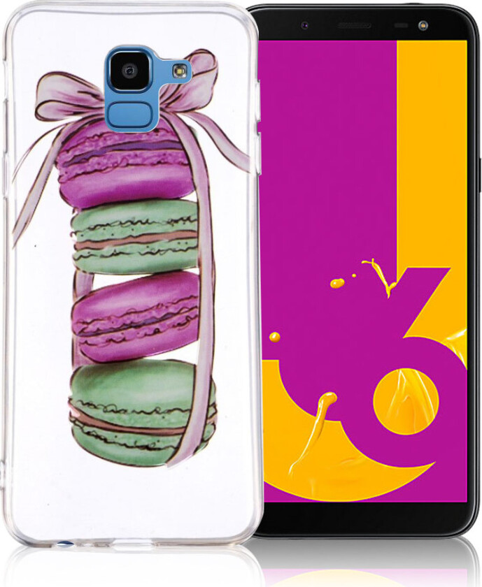 IMD Samsung Galaxy J6 beskyttelses deksel av silikon med printet bilde - kjeks