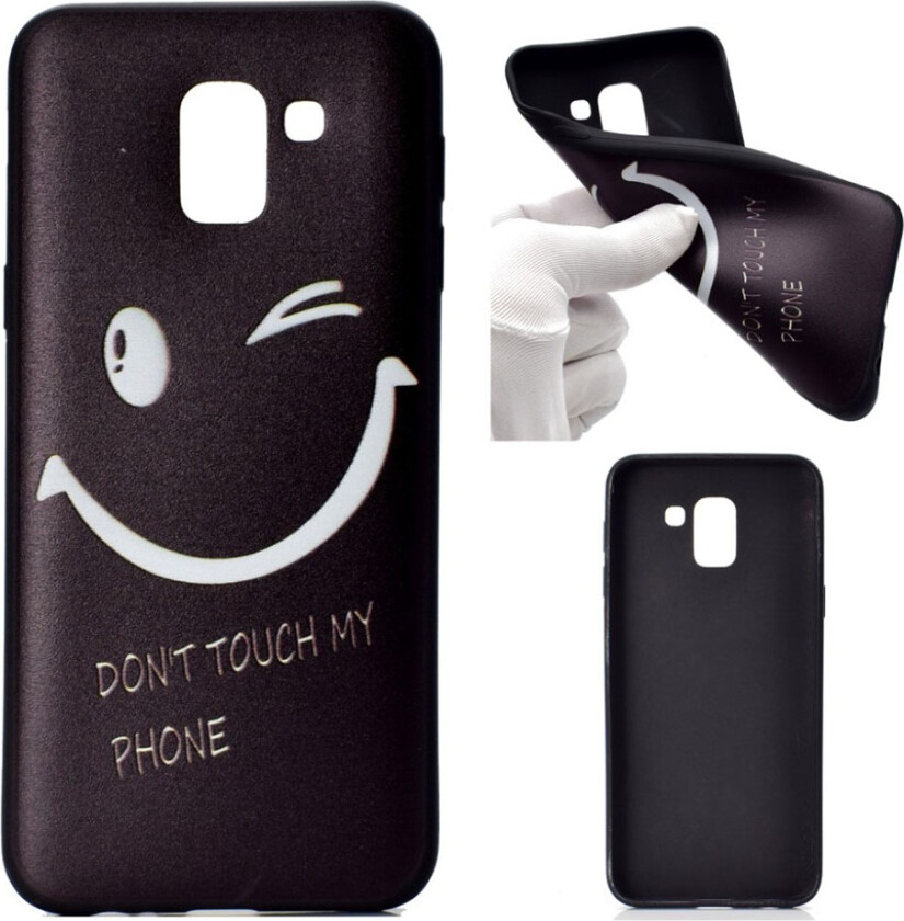 Galaxy J6 beskyttelses deksel av silikon med printet bilde - Smile fjes