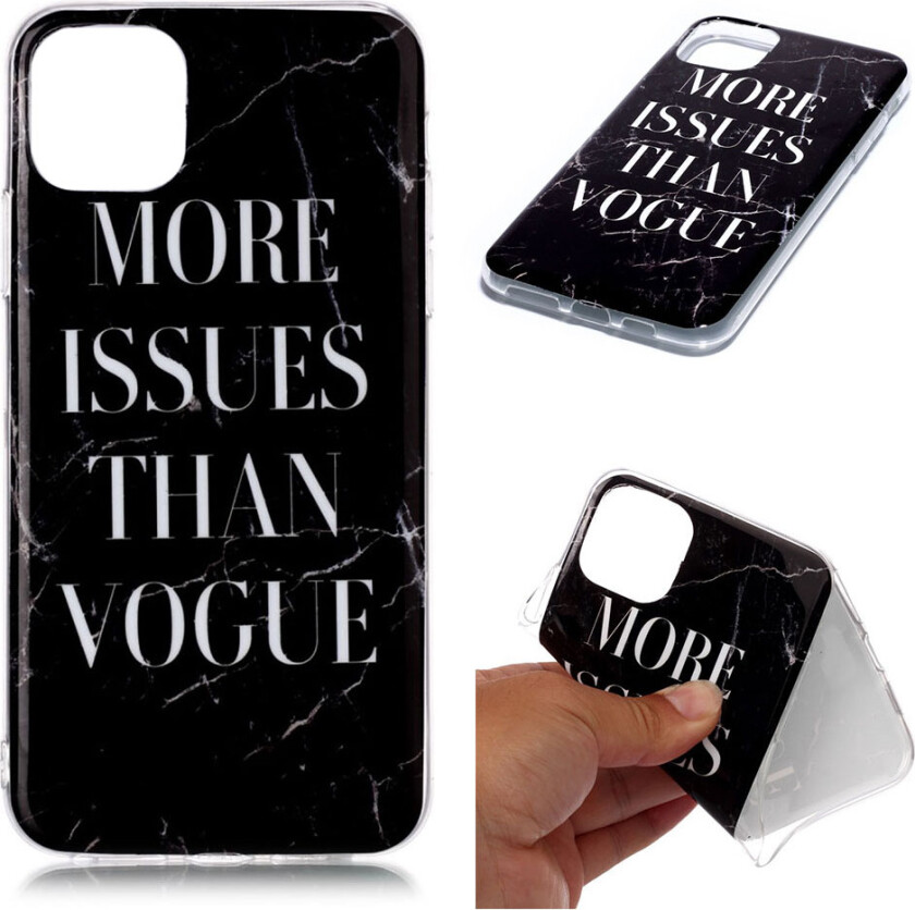 Marble iPhone 11 Pro Max deksel - Svarte ord