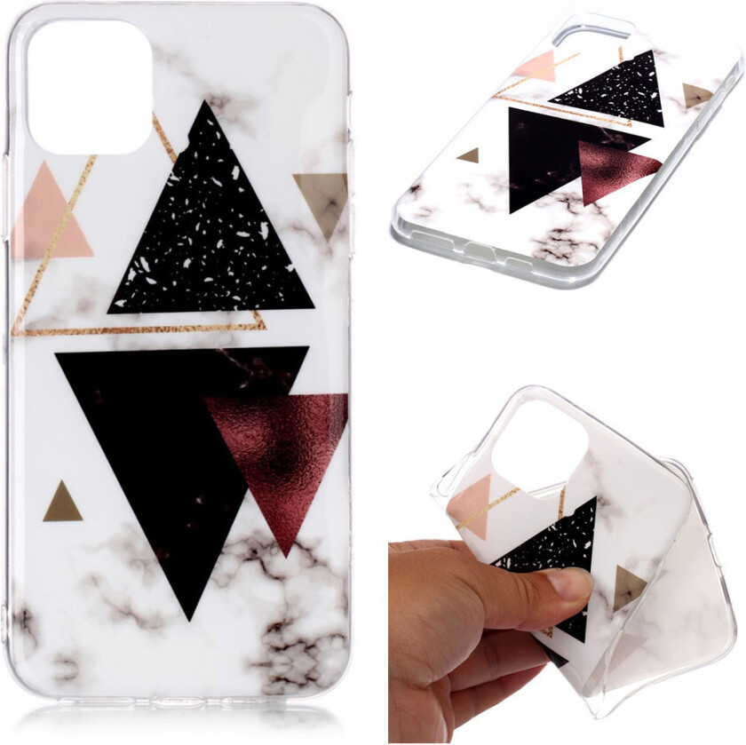 Marble iPhone 11 Pro Max deksel - Mørke trekanter marmor