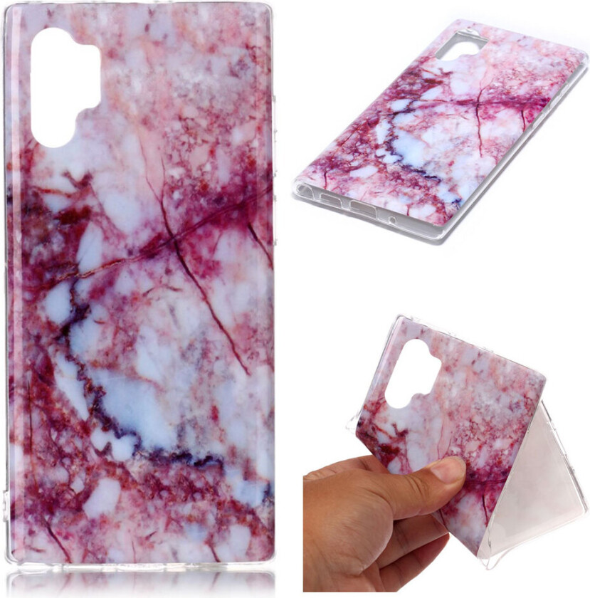 Marble Samsung Galaxy Note 10 Pro deksel - Fuchsia Rosa marmor