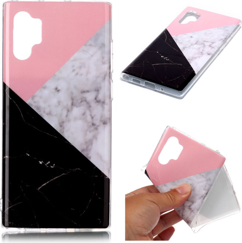 Marble Samsung Galaxy Note 10 Pro deksel - Rose / hvit / svart marmor