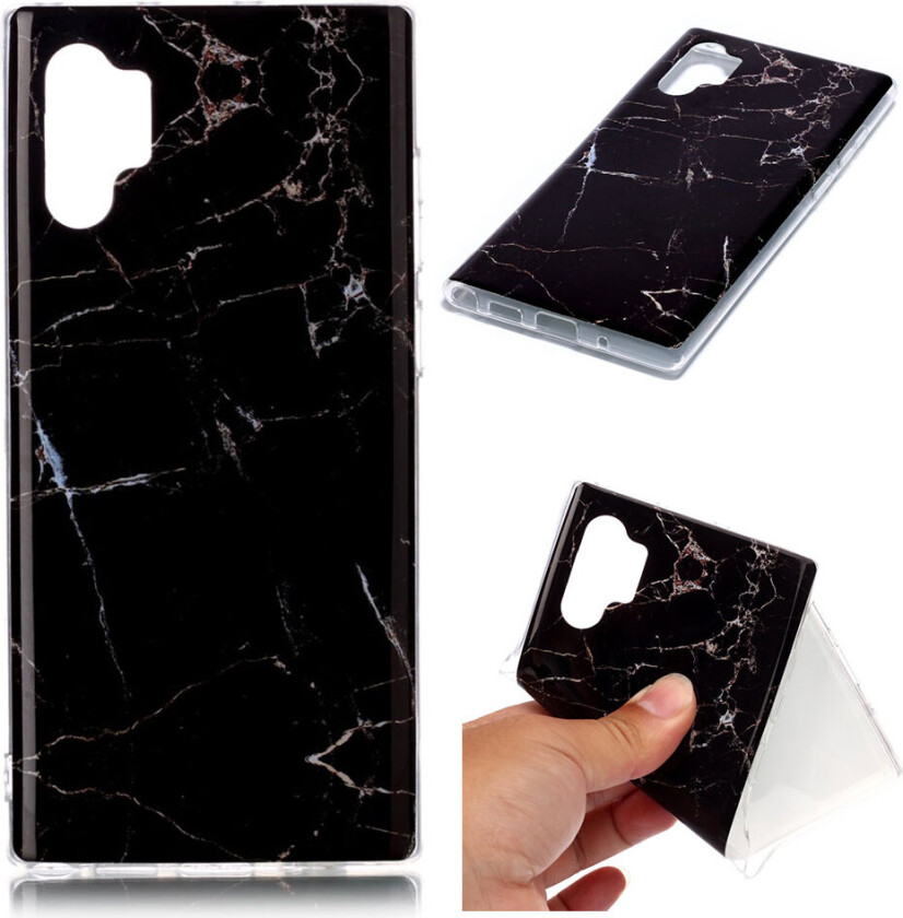 Marble Samsung Galaxy Note 10 Pro deksel - Svart
