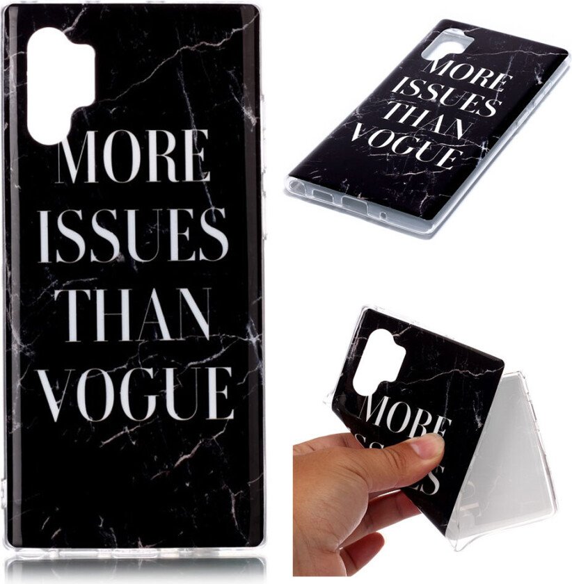 Marble Samsung Galaxy Note 10 Pro deksel - Svarte ord