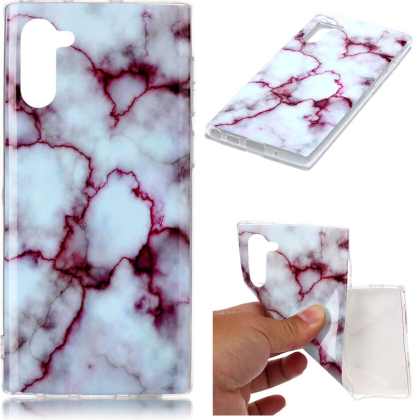 Marble Samsung Galaxy Note 10 deksel - Rose / Hvit
