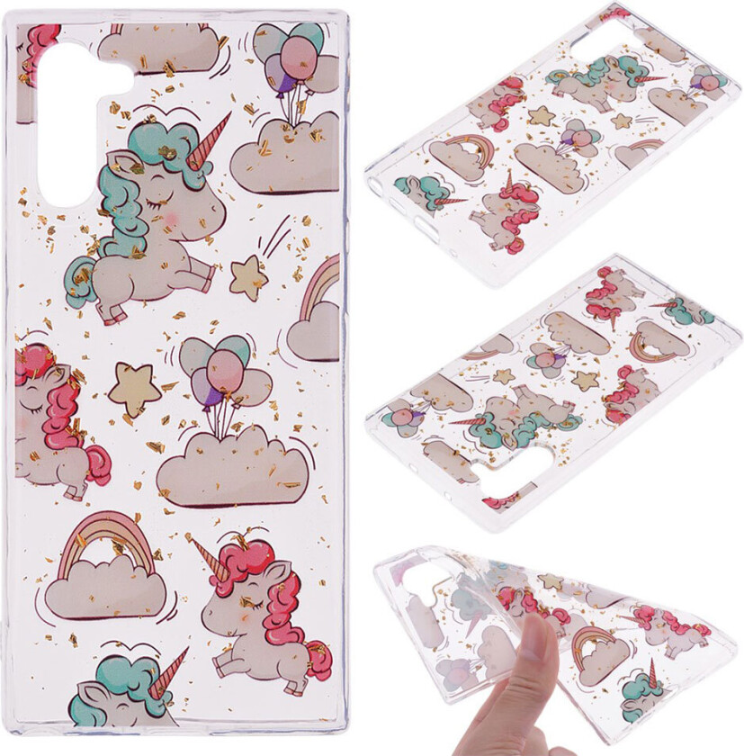 Deco Samsung Galaxy Note 10 deksel - enhjørninger