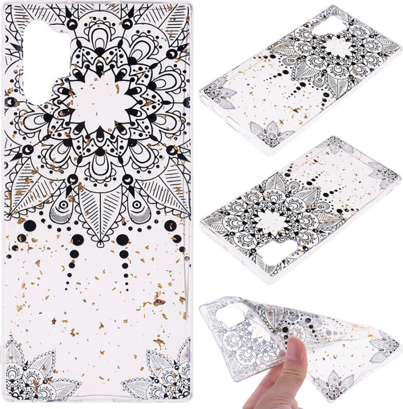 Deco Samsung Galaxy Note 10 Pro deksel - Svart blomst