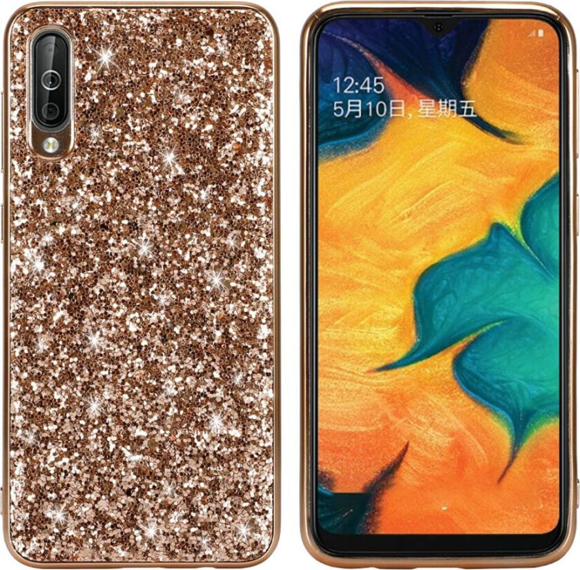 Glitter Samsung Galaxy A50 deksel - Gull