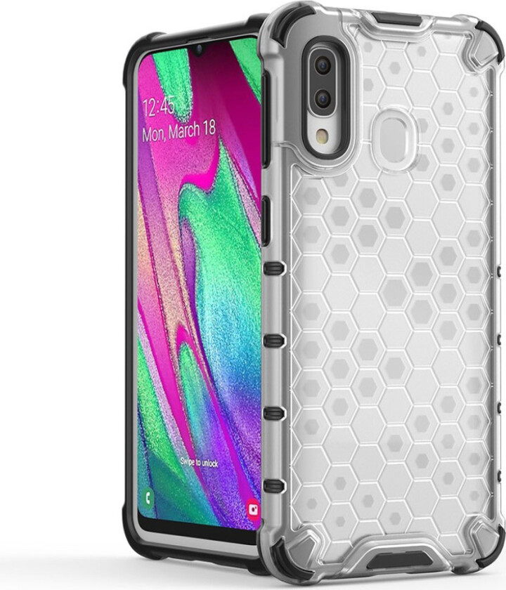 Bofink Honeycomb Samsung Galaxy A40 deksel - Hvit