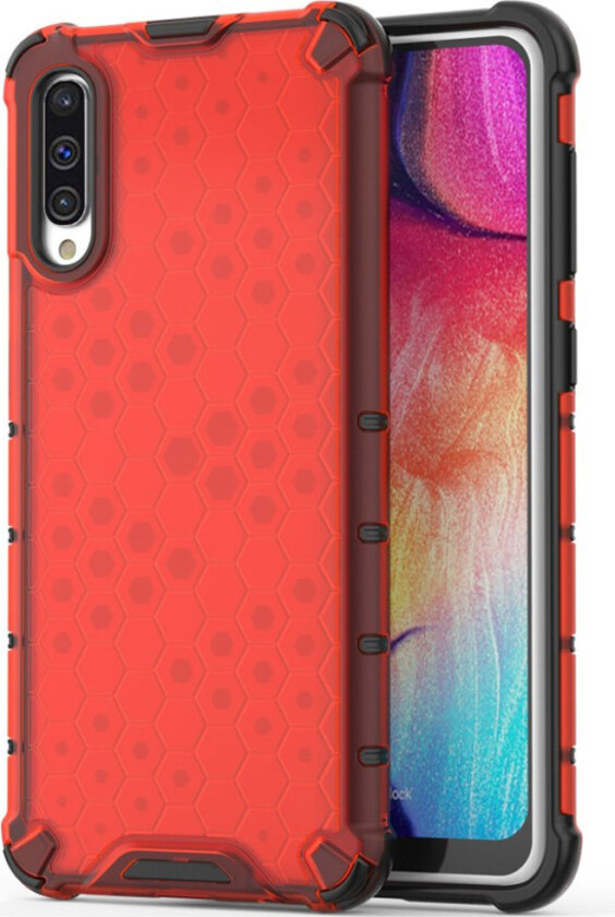 Bofink Honeycomb Samsung Galaxy A50 deksel - Rød