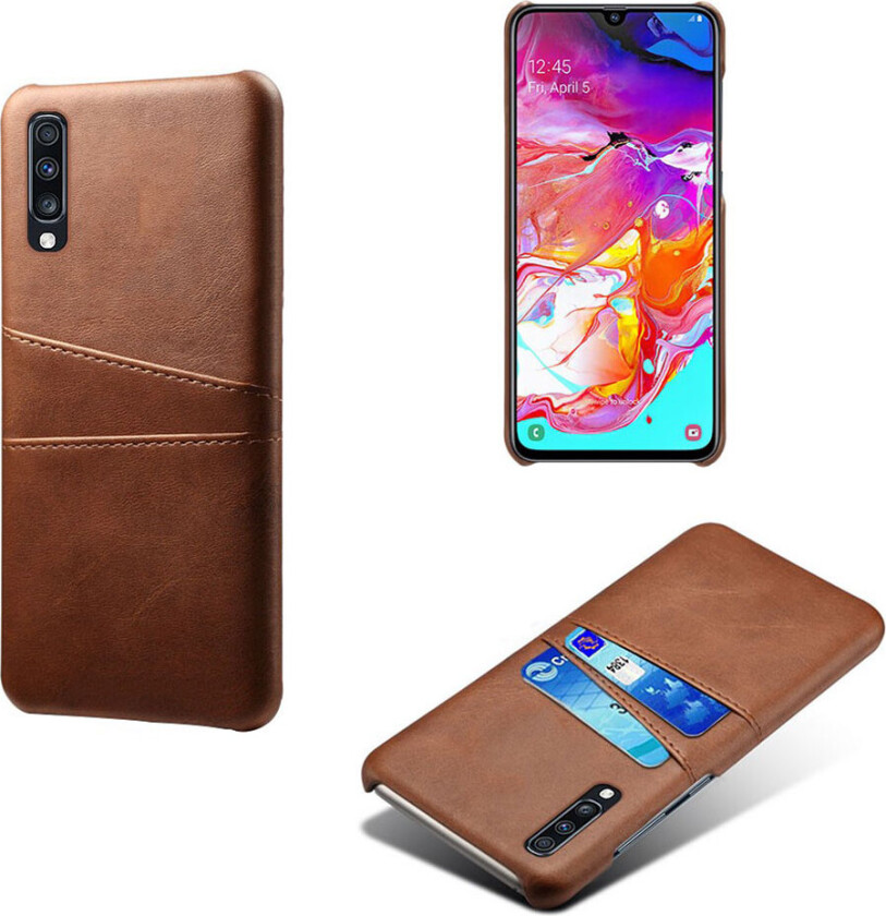 Dual Card Samsung Galaxy A70 deksel - Brown